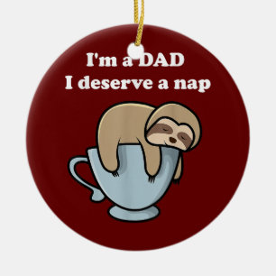 Ornamento De Cerâmica Engraçado Presente para Homens Dia de os pais Eu s