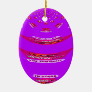 Ornamento De Cerâmica Engraçado, sinto sua falta, estou entediado