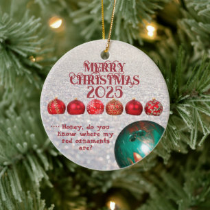 Ornamento De Cerâmica Enroladores Engraçado Ornament