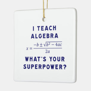 Ornamento De Cerâmica Ensino álgebra / Qual é a sua superpotência com