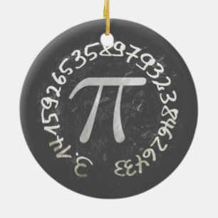 Ornamento De Cerâmica Ensino De Chalkboard Pi Day Pi Day