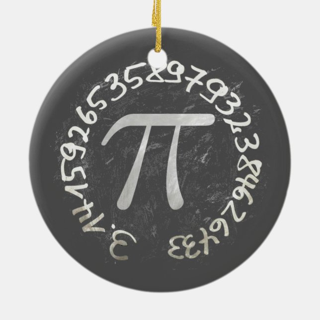 Ornamento De Cerâmica Ensino De Chalkboard Pi Day Pi Day (Traseira)