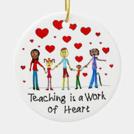 Ornamento De Cerâmica Ensino é uma obra de coração