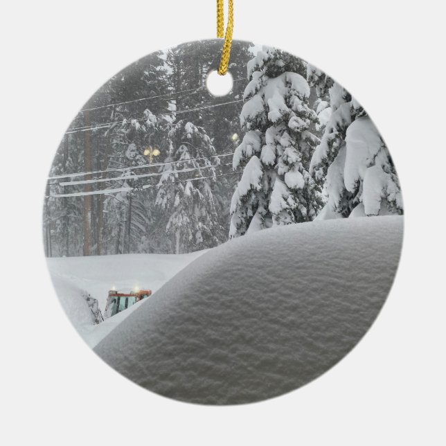 Ornamento De Cerâmica Entrada Neve (Frente)