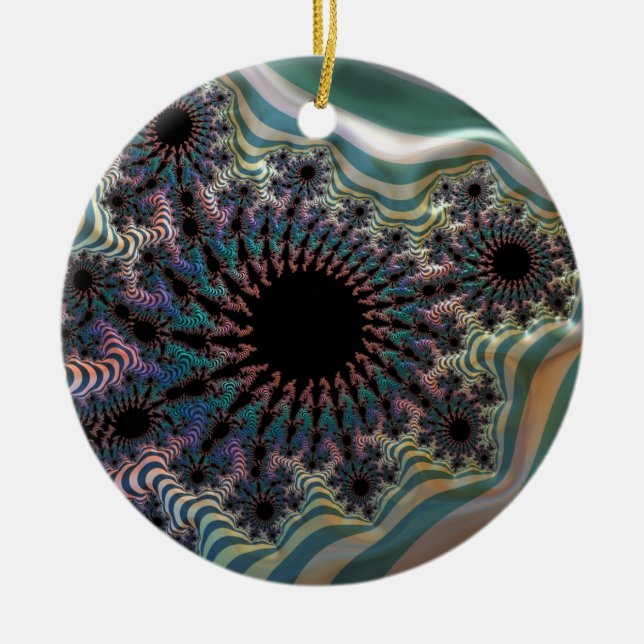 Ornamento De Cerâmica Entre a decoração cerâmica das dobras (Frente)