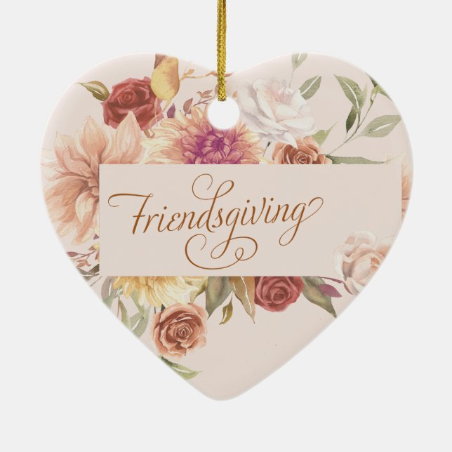 Ornamento De Cerâmica Entretenimento com Amizade Elegante Personalizada (Verso)