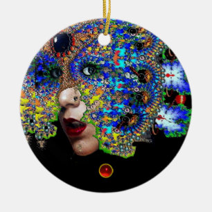 Ornamento De Cerâmica EPHEMERAL, Rua Vermelha, Espírito Azul