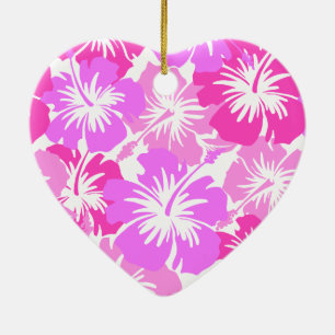 Ornamento De Cerâmica Epic Hibiscus Hawaiian Floral Aloha Shirt Impress