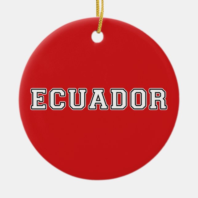 Ornamento De Cerâmica Equador (Frente)