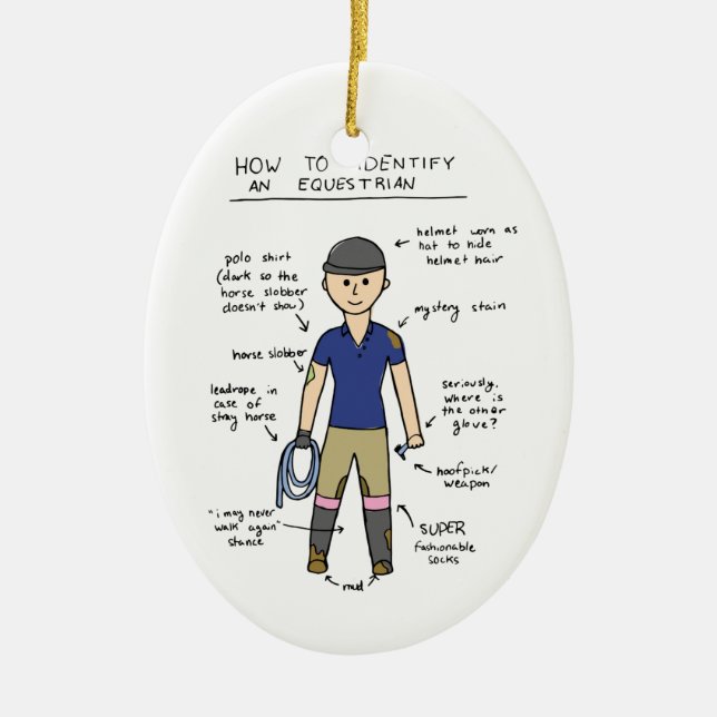 Ornamento De Cerâmica Equestre (Frente)