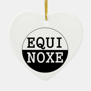 Ornamento De Cerâmica équinoxe preto e branco