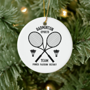 Ornamento De Cerâmica Equipe de Esportes de Badminton