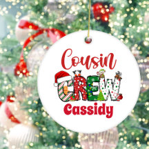 Equipe de Primo Retro Personalizada de Natal 