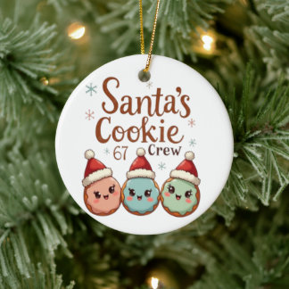 Ornamento De Cerâmica Equipe do Biscoito do Papai Noel 67