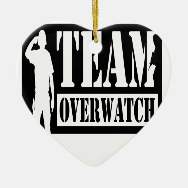 Ornamento De Cerâmica Equipe Overwatch (Frente)