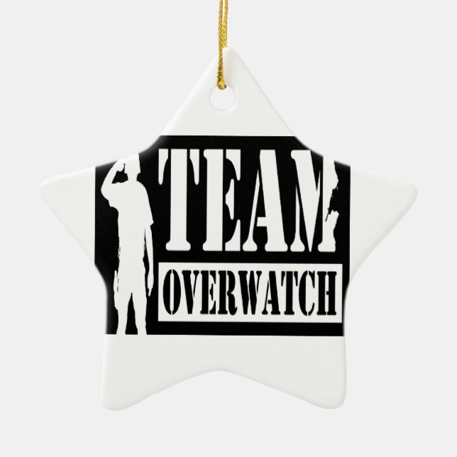 Ornamento De Cerâmica Equipe Overwatch (Frente)