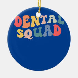 Ornamento De Cerâmica Equipe Retro Dental Higienista Dentário Dentista