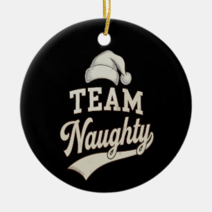 Ornamento De Cerâmica Equipe Travesso Papai Noel Natal Xmas Correspondên
