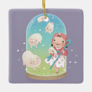 Ornamento De Cerâmica Era Uma Vez: Arte De Ilustração Bo Peep