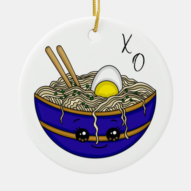 Ornamento De Cerâmica Éramos Ramen To Be | Arma de Natal Engraçado (Frente)