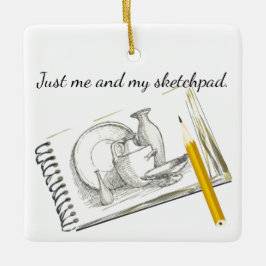 Ornamento De Cerâmica Esboçar é meu passatempo