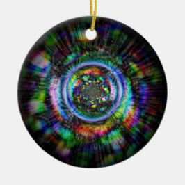 Ornamento De Cerâmica Esboço colorido psicodélico de um olho