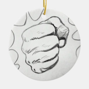 Ornamento De Cerâmica Esboço do Lápis de Esmagamento de pop Art