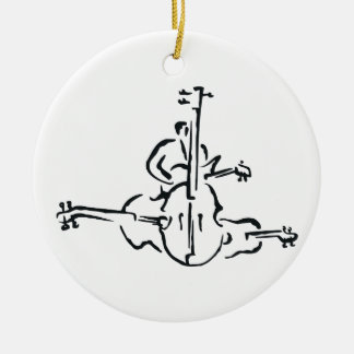 Ornamento De Cerâmica Esboços do baixo, os eretos e os elétricos com