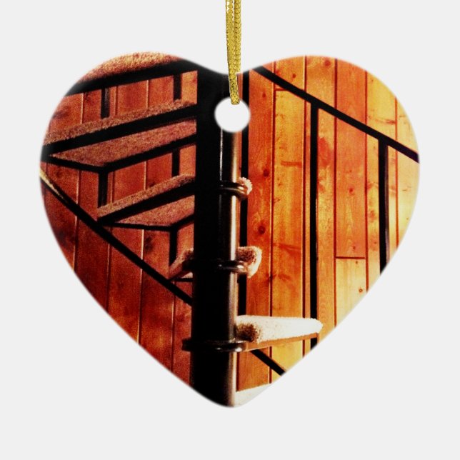 Ornamento De Cerâmica Escadaria Espiral Rústica em Cabina (Frente)