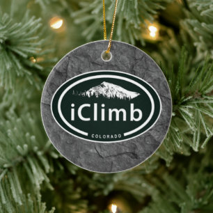 Ornamento De Cerâmica Escalada Personalizada na Montanha Colorado