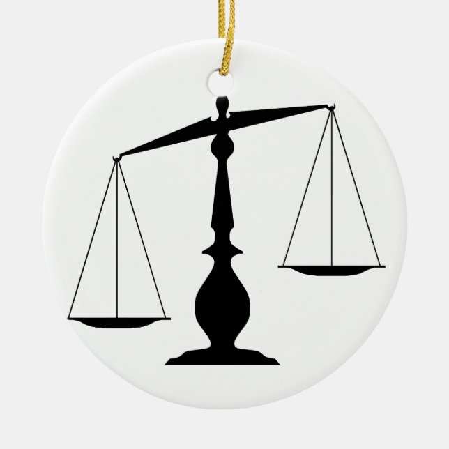 Ornamento De Cerâmica Escalas equilibradas (Frente)