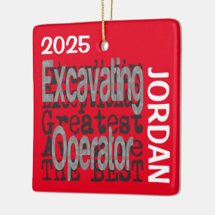 Ornamento De Cerâmica Escavando o Operador Extraordinário CLIENTE