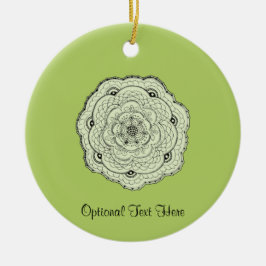 Ornamento De Cerâmica Escolha o seu próprio local de cor Flor suave