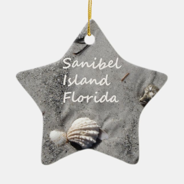 Ornamento De Cerâmica Escudos da areia da ilha de Sanibel (Frente)