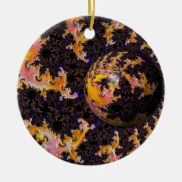 Ornamento De Cerâmica Esfera de Tempestade Fractal