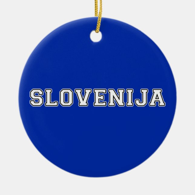 Ornamento De Cerâmica Eslovênia (Frente)