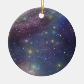 Ornamento De Cerâmica Espaço, estrelas, galáxias e nebulosa