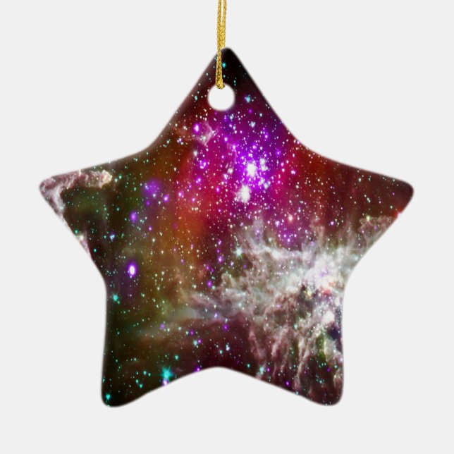 Ornamento De Cerâmica Espaço - Nebulosa Pacman (Frente)