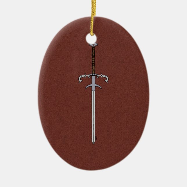 Ornamento De Cerâmica Espada do século XVI/Espada Processiva (Frente)