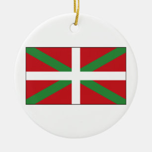 Ornamento De Cerâmica Espanha Basque da bandeira