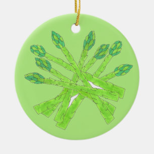 Ornamento De Cerâmica Espargos Verdes Lança Forragem Forragem Vegetal