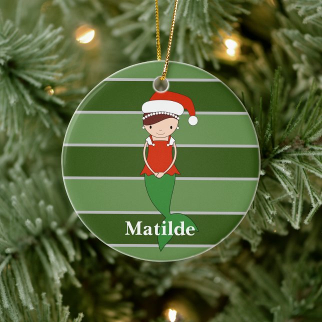 Ornamento De Cerâmica Especial de Natal Matilde Mermaid (Árvore)