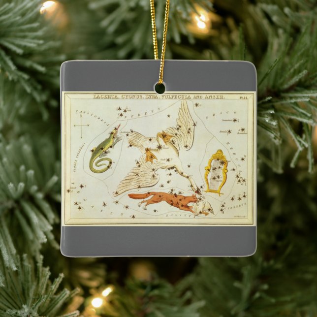 Ornamento De Cerâmica Espelho da Urânia, Mapa Celestial da Astronomia Vi (Árvore)