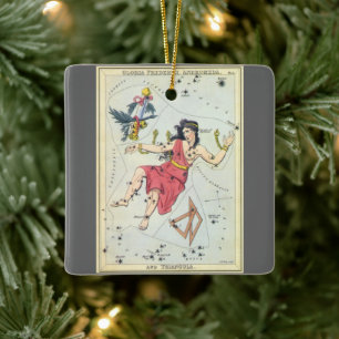 Ornamento De Cerâmica Espelho de Urânia, Mapa Celeste de Astronomia Anti