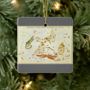 Ornamento De Cerâmica Espelho de Urânia, Mapa Celeste de Astronomia Anti