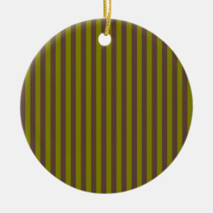 Ornamento De Cerâmica Espelho liso em castanho de chocolate e verde-azei