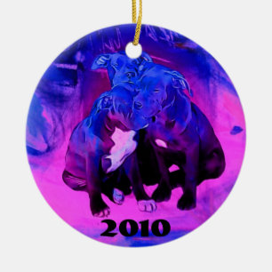 Ornamento De Cerâmica Esperança da fé & caridade, cães abusados do