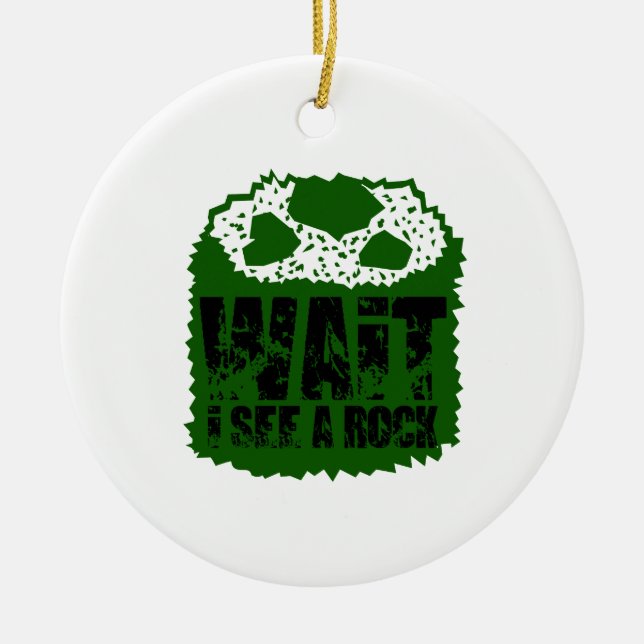 Ornamento De Cerâmica Espere, Vejo Uma Pedra (Frente)