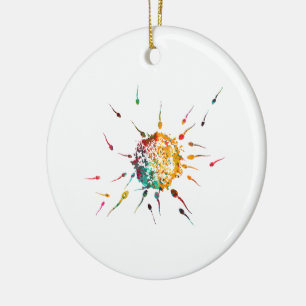 Ornamento De Cerâmica Espermas e ovo