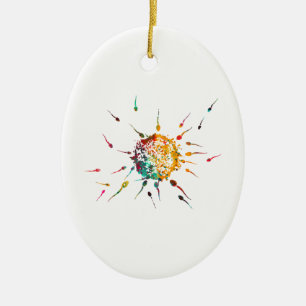 Ornamento De Cerâmica Espermas e Ovos